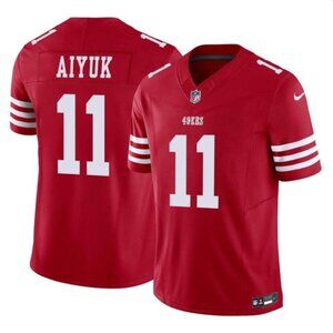 11 Brandon Aiyuk Red Stitched jersey vapor Choose for Mens Youths
